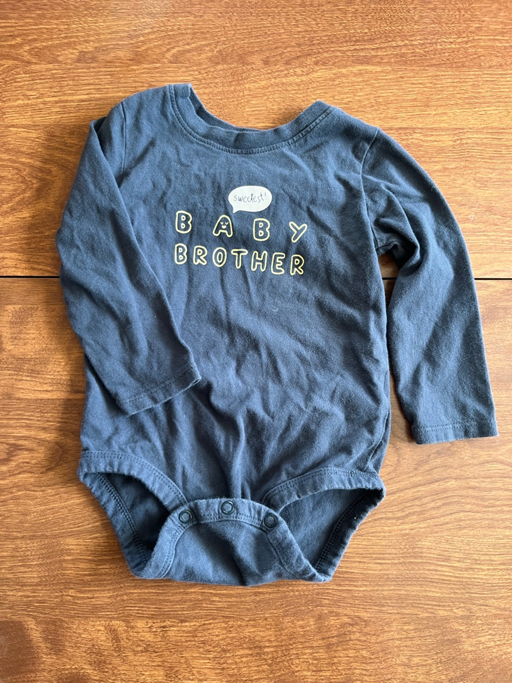 Carter's Navy Long-Sleeve "Baby Brother" Graphic Tee